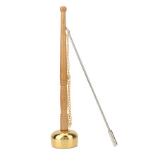 Handcrafted Brass Bell with Wooden Handle - Gift for Spiritual Enthusiasts