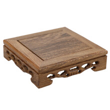 Retro-Holzständer, massiver Holzsockel für Tassen und kleine Töpfe, praktischer Deko-Sockel, ideal für Garten, Terrasse, Veranda und Schreibtisch.