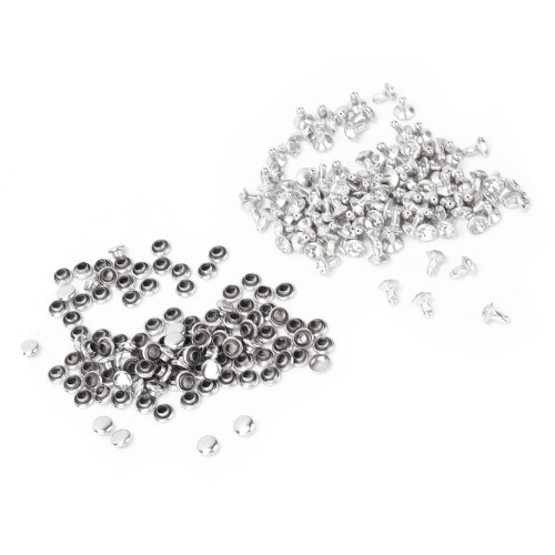 Typ #2 Silber 7mm Kristall-Nieten 100 Stück