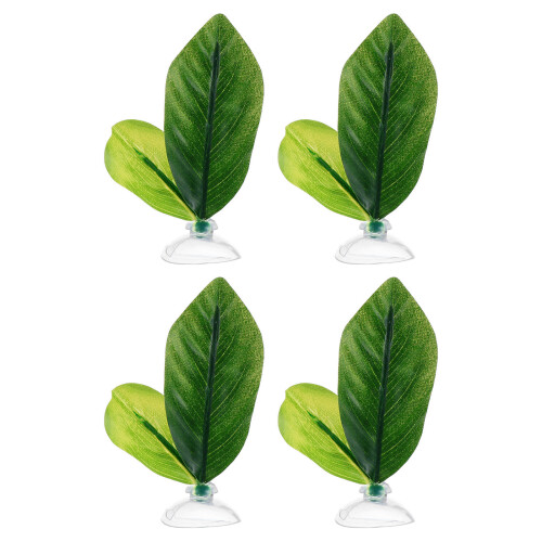 8 Pcs Fiskbassäng Blad Simulerat 1