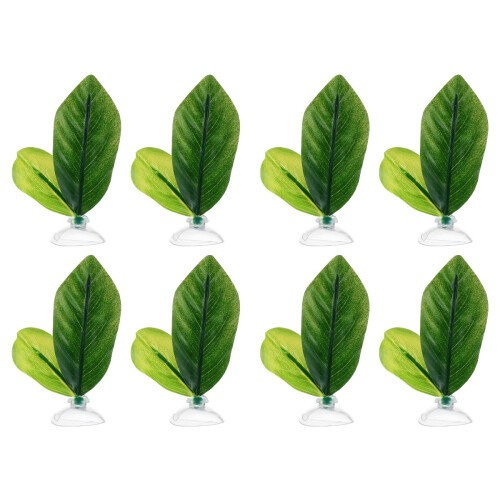 8 Pcs Fiskbassäng Blad Simulerat 2