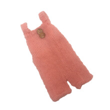 Newborn Hängslenbyxa Fotoprops Kläder (Rosa, 0–3 Mån)