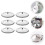 18St Silver Rostfria Cup Covers Isolerande Praktisk Rund Design 10