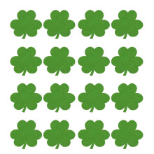 16Pcs St. Patrick's Day Shamrock Underlägg Festivaltema Muggmattor