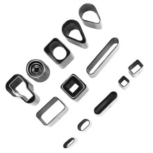 24-Piece DIY Leather Hole Punch Set with Multiple Shapes, Durable Alloy Steel