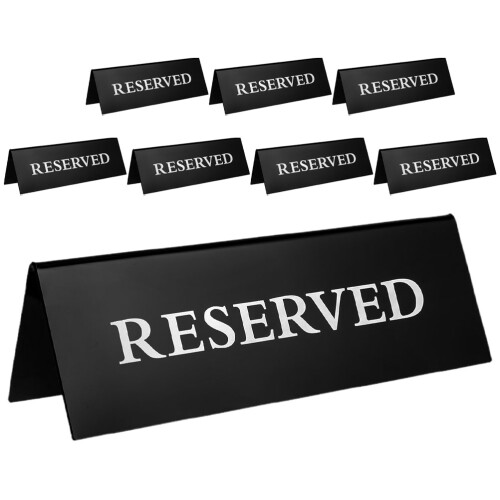 8Pcs Reserverat Bord Tält Skyltar Akryl För Bröllop Restaurang