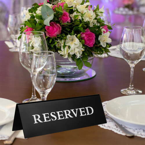 8Pcs Reserverat Bord Tält Skyltar Akryl För Bröllop Restaurang 2