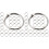 100St Multifunktionella Stora Metallring Nyckelringar Silver DIY 2