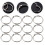 100St Multifunktionella Stora Metallring Nyckelringar Silver DIY 10