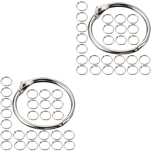 100St Multifunktionella Stora Metallring Nyckelringar Silver DIY 2