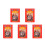 5Pcs Kinesiskt Amulettkort Skydds- Lyckokort 6