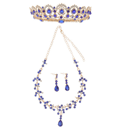 3Sets Blaue Schmuck Set Design Für Hochzeit Fest