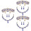 3Sets Blaue Schmuck Set Design Für Hochzeit Fest 7