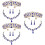 3Sets Blaue Schmuck Set Design Für Hochzeit Fest 8