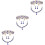 3Sets Blaue Schmuck Set Design Für Hochzeit Fest 6
