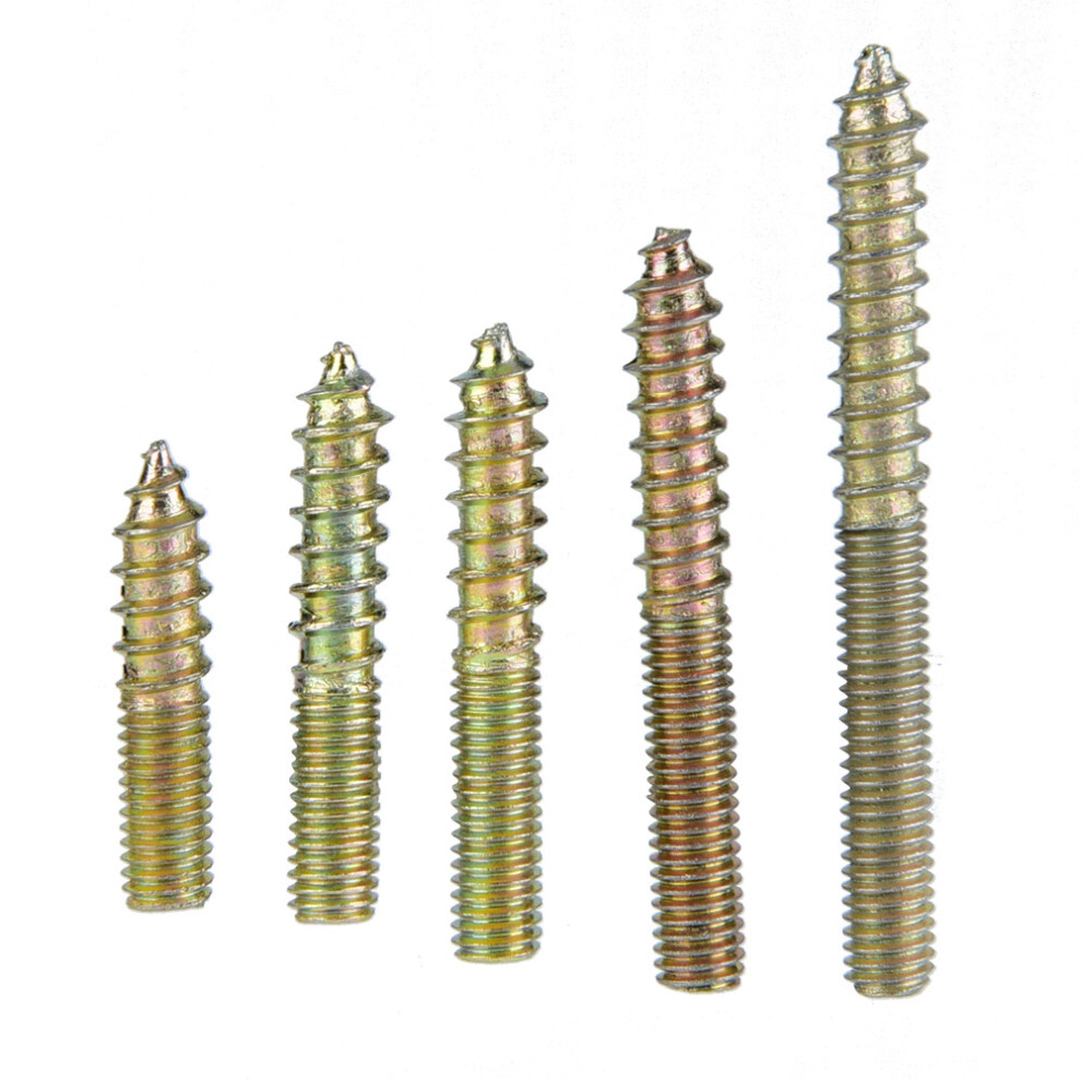 80Pcs M5 Dowel Screws Set Zinc Plated Woodworking Furniture Connectors 7661363370082