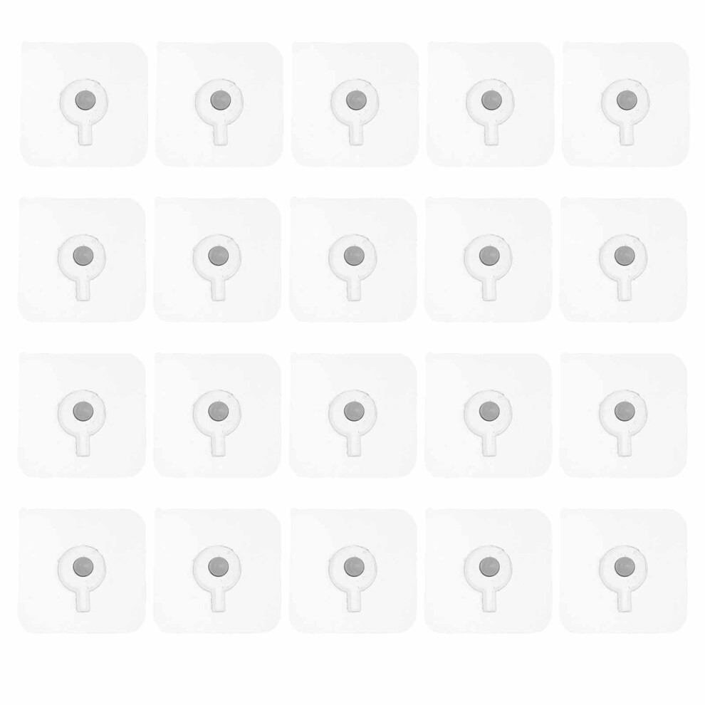 60Pcs Durable Transparent Adhesive Hooks Nail-Free Wall Hanging 3517776338499