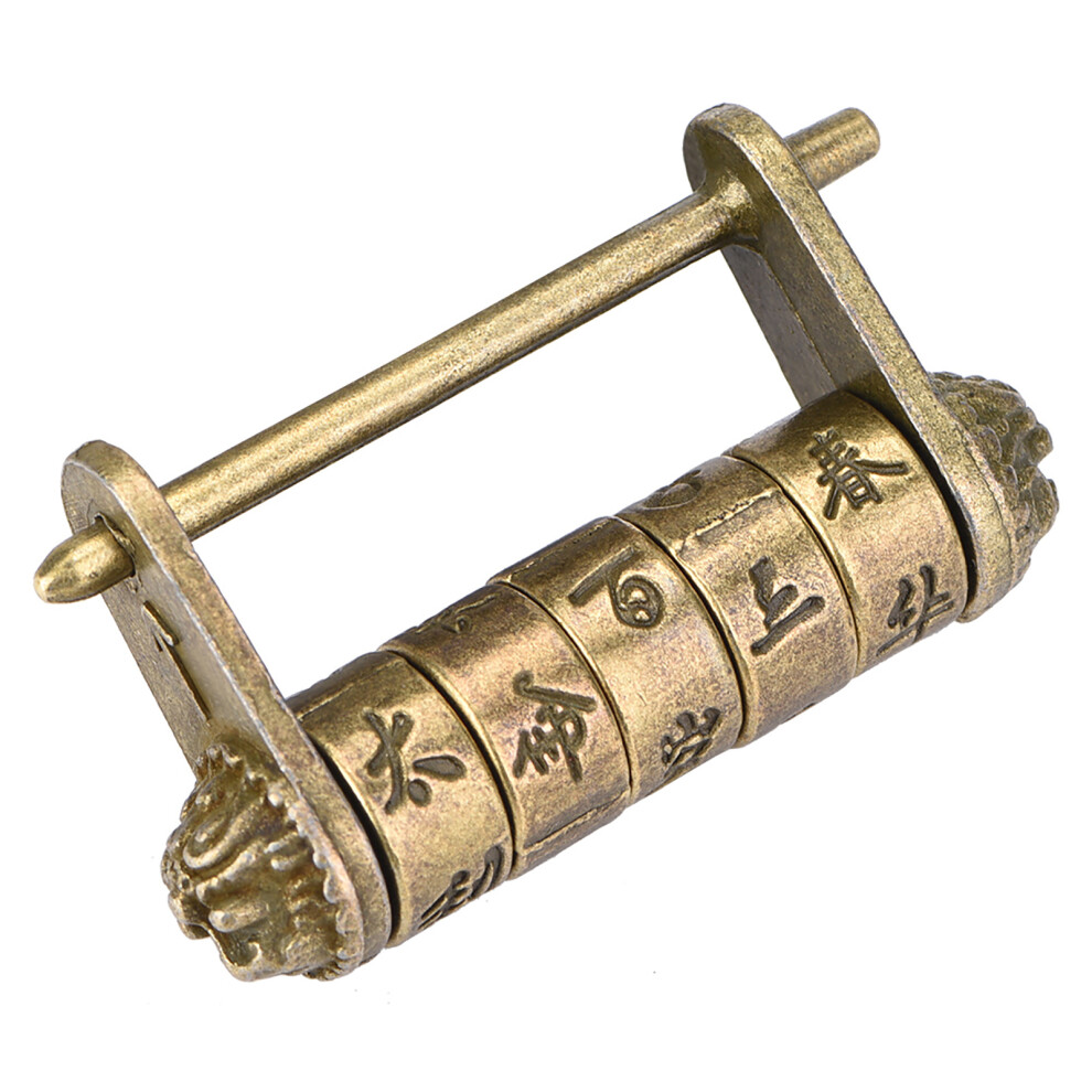 Antique Retro Combination Lock For Jewelry Box Drawer Cabinet Vintage Chinese 8491363371579