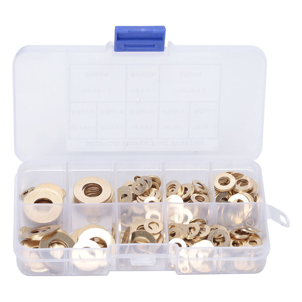 Complete 360Pcs Brass Washer Set For M2-M10 With Durable Rings 8711363371523