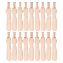 18Pcs Ergonomiskt Trähandskett För Sticknål – Punktstickverktyg