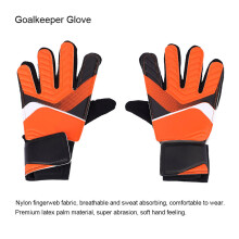 Non-Slip Latex Soccer Goalkeeper Gloves for Kids - Orange Size L