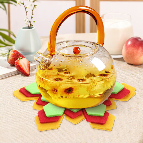 6Pcs - Kannskydd Påskblomster Placemats Korkmattor Set 2