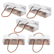 10Pcs Egg-Yolk Puff Boxes Bärbara Cookies Småkaksaskar För Bakverk