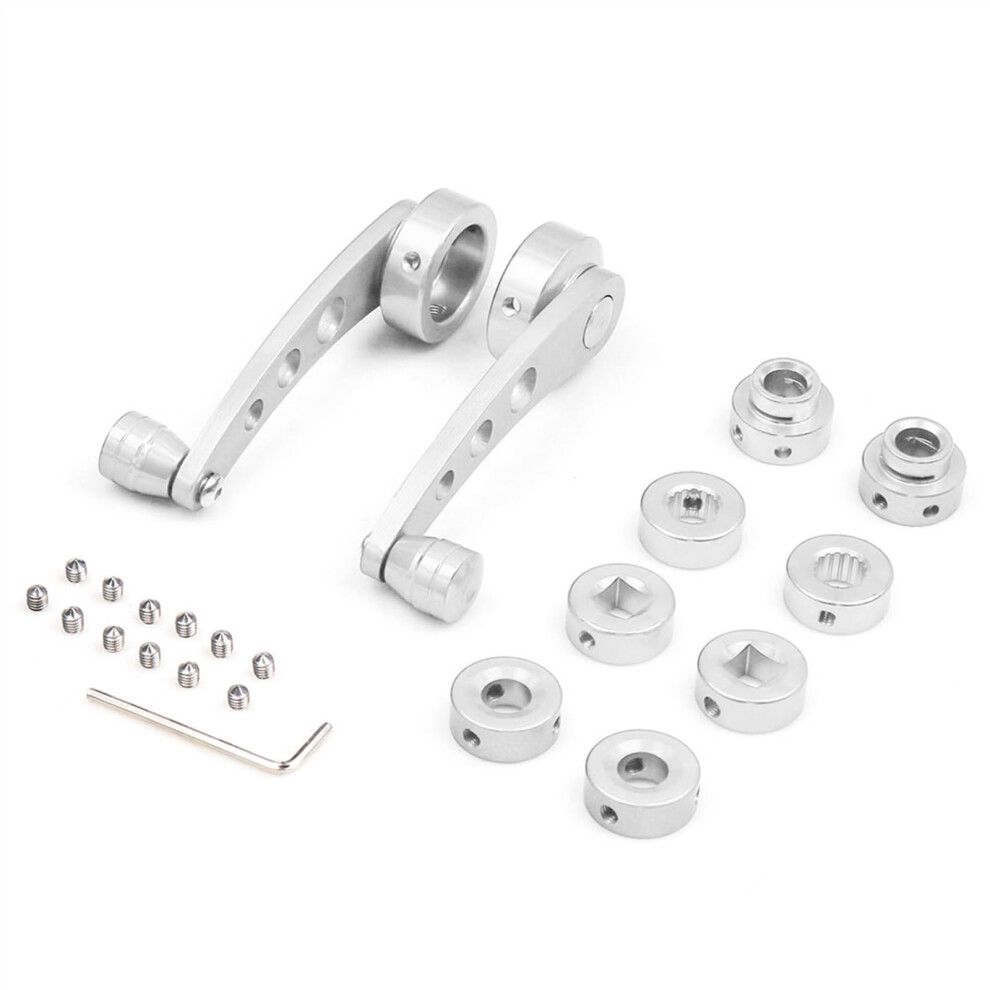 Window Winder Handle Universal Aluminum Alloy Car Manual Window Crank, Car Door Window Winder, Silver 9067246992231