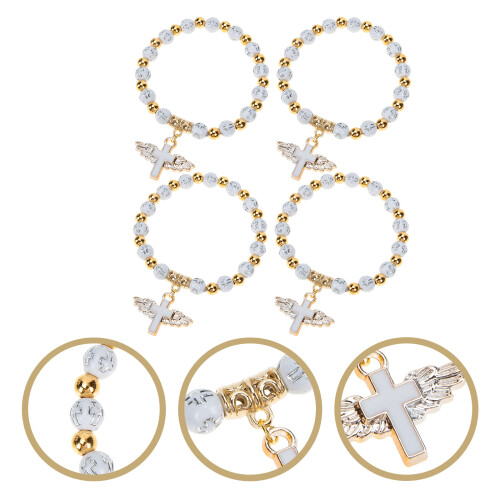 4St Religieuze Gilding Cross Armbanden Kind Design 1