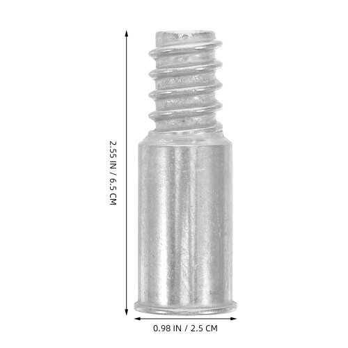 2St Hållbar Aluminium Koppling För Moppstänger, Trådad Silveradapter 2