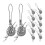 12Pcs Avtagbara Metallmaskmarkörer Stickmarkörer 1