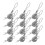 12Pcs Avtagbara Metallmaskmarkörer Stickmarkörer 11