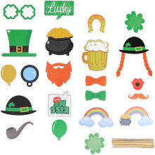 4 Set Av St. Patrick'S Day Fotoprops Festerdekoration Fotoautomatprops