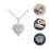 2St Hållbart Silver Halsband Kvinnor Hjärtformat Mode Nyckelben 10