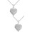 2St Hållbart Silver Halsband Kvinnor Hjärtformat Mode Nyckelben 8