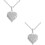 2St Hållbart Silver Halsband Kvinnor Hjärtformat Mode Nyckelben 7