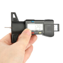 Light Carbon Fiber LCD Tread Depth Gauge for Tires and Brake Pads