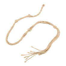 Hängande planteringskorg i jute, elegant makramé-växthängare för tunga krukor, enkel att installera med väderbeständig design