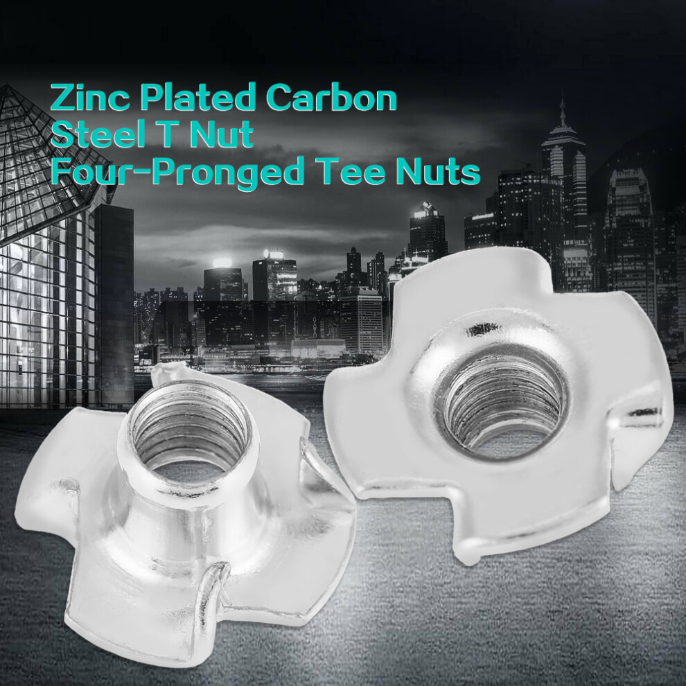 100Pcs M8 Zinc Plated Carbon Steel T Nut For Woodworking Furniture And Diy Use 6931363373965