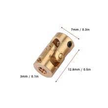 Messing-Wellenkupplung, 2 Stück, für Motoren, 33mm Universalgelenk für DIY-Robotik