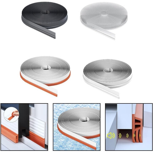 Sliding Window Sealing Strips, Flexible Trim, Gray Wall Corner Guards, Edge Protector 2