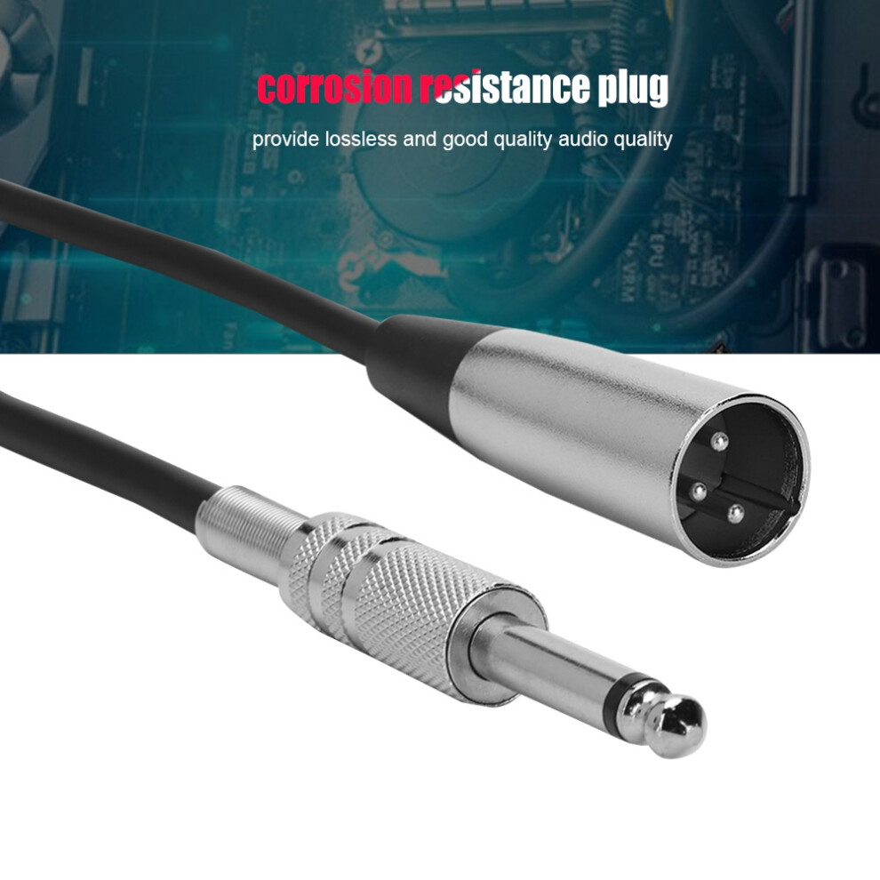6.35Mm Male To Xlr Female Audio Cable 30Cm For Microphones Black 8271363376152