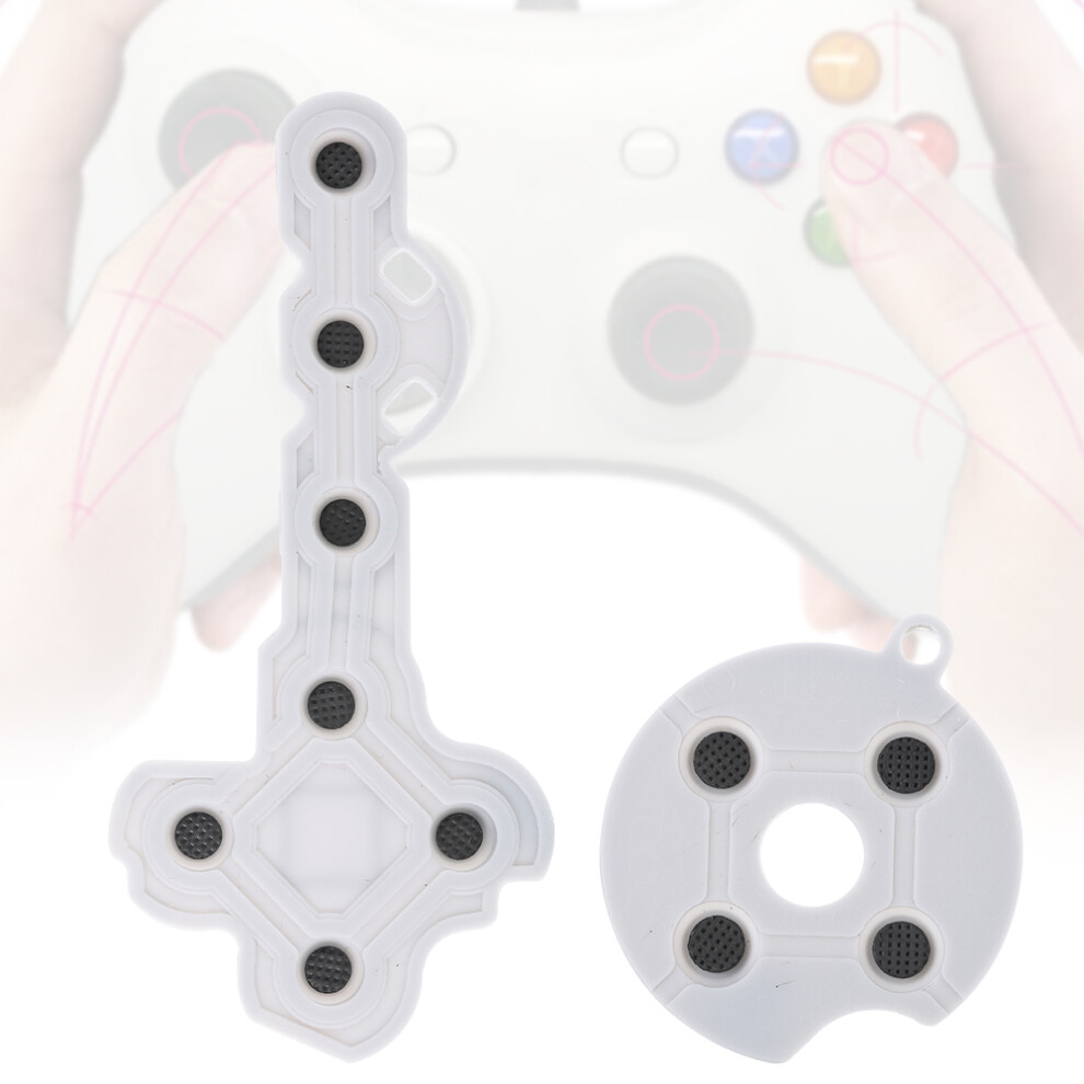 Replacement Conductive Rubber Pads For Xbox 360 Controller - 10 Pcs 8481363372935