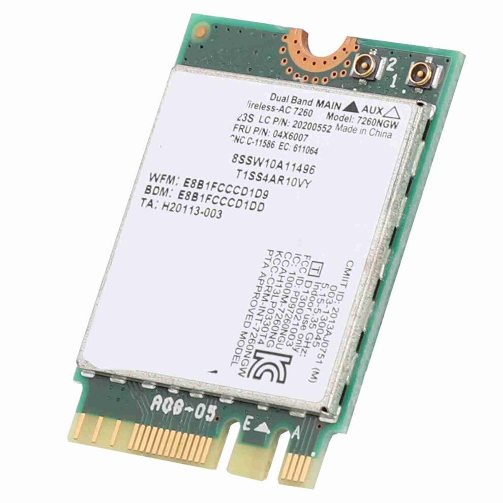 Intel 7260 Ac Dual Band Wi-Fi Card 867Mbps For Lenovo/Thinkpad Laptops Upgrade 4911363377356