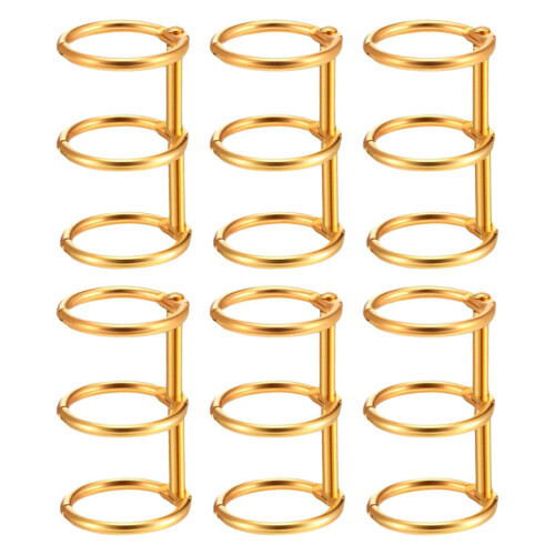 12St Guld DIY Binding Rings För Skrivbok Dokument 1