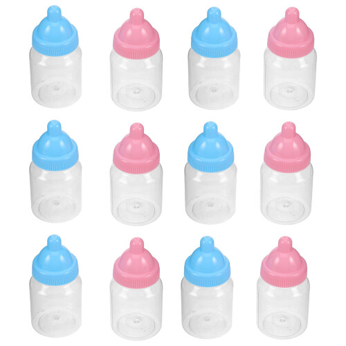 24Pcs Fyllbara Miniflaskor För Bebisshower Med I