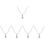 5St Silver Pergament Halsband Urnsmycke För 5