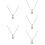 5St Silver Pergament Halsband Urnsmycke För 10