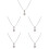5St Silver Pergament Halsband Urnsmycke För 6