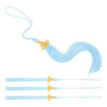 4St Graduation Cap Tassel Charms Set Doktorshatt Accessoarer Guld